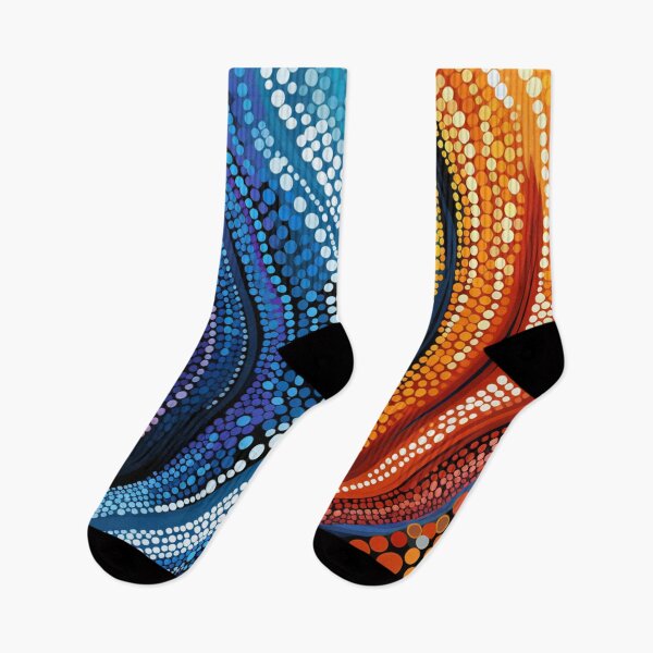 Item preview, Aboriginal Inspired Dot Art - Wavy Color Sources designed and sold by GrinGalore.
