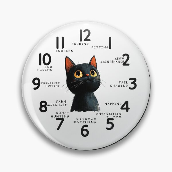 Item preview, Black cat clock designed and sold by JanChryzostom.