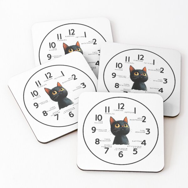 Item preview, Black cat clock designed and sold by JanChryzostom.