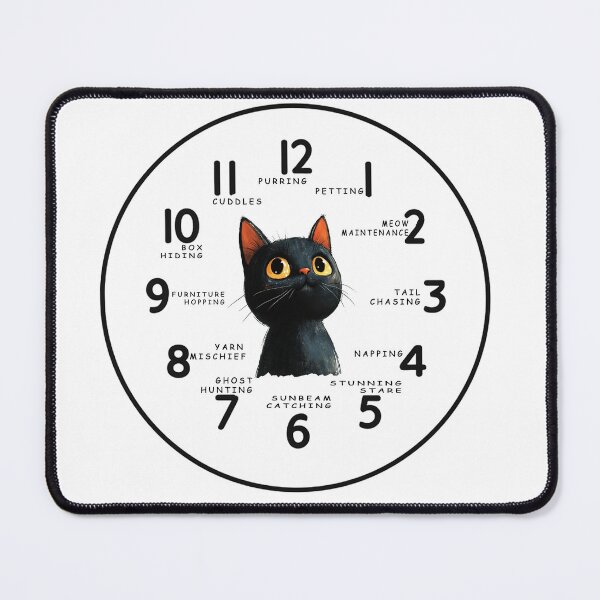 Item preview, Black cat clock designed and sold by JanChryzostom.