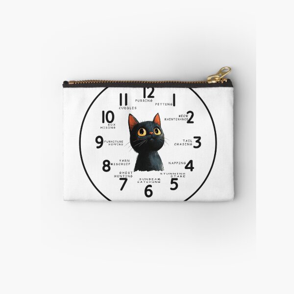 Item preview, Black cat clock designed and sold by JanChryzostom.