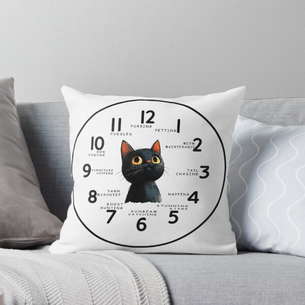 Item preview, Black cat clock designed and sold by JanChryzostom.