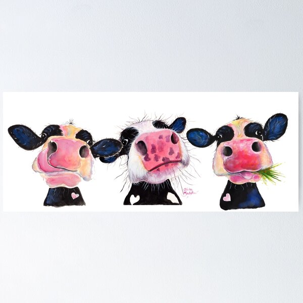 Item preview, CoW PRiNT ' THe NoSeY CoWS ' by Shirley MacArthur designed and sold by Shirley MacArthur Limited.