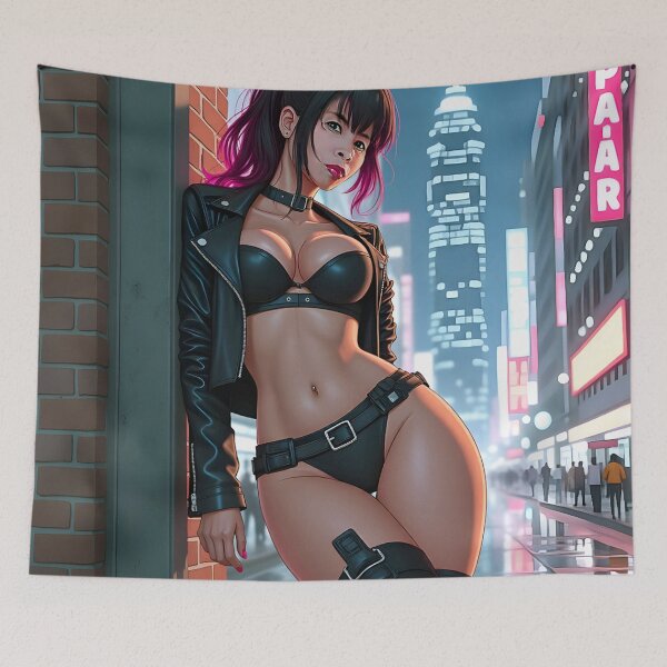 Item preview, Sensual Thai Girl in the City with Neon Lights designed and sold by Huskyyy Designs.