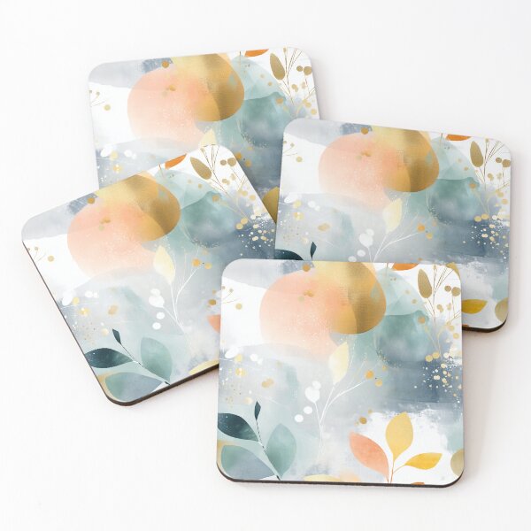 Item preview, Golden Breeze – Soft Watercolor Leaves in a Serene Spring Palette designed and sold by Moisky Patterns.