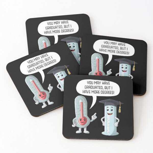 Item preview, Graduated cylinder vs Thermometer - funny science joke designed and sold by FABulousStudio.