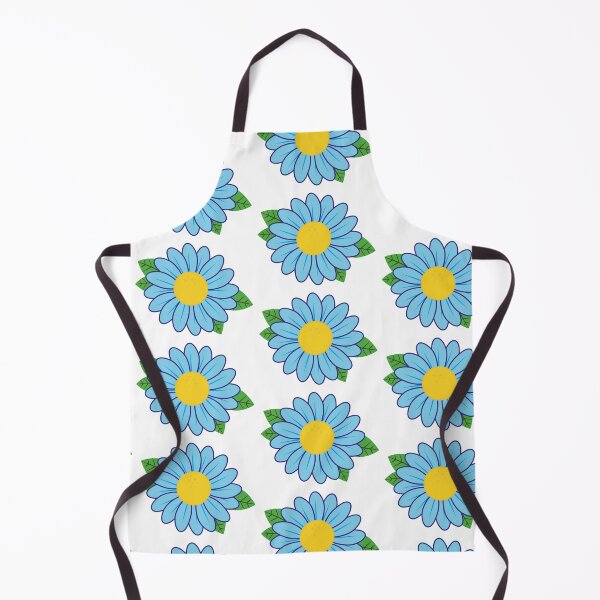 Aperçu de l'œuvre Marguerite petite fleur bleue mignonne avec des feuilles vertes créée et vendue par Eva-Designs-.
