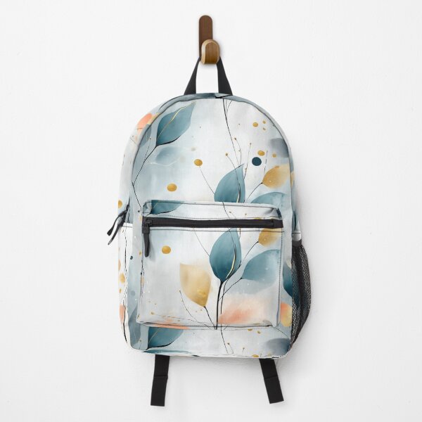 Item preview, Soft Breeze Elegance – Delicate Botanical Leaves in Gold and Blue designed and sold by Moisky Patterns.