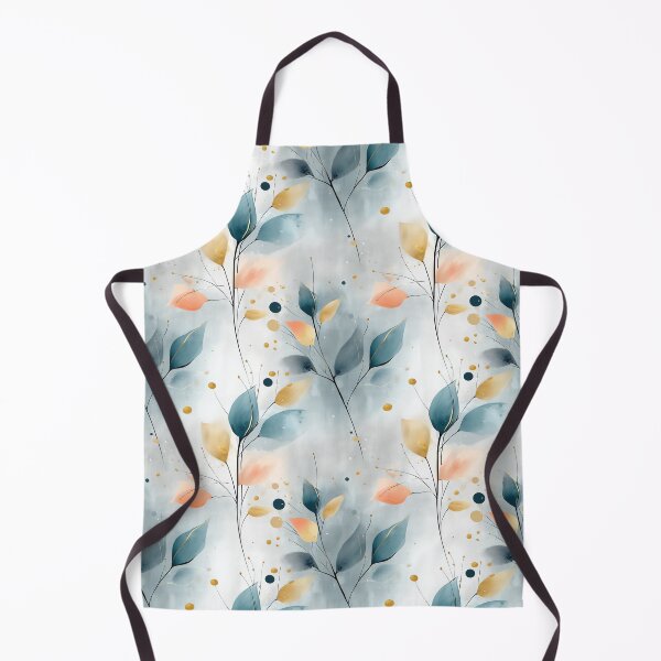 Item preview, Soft Breeze Elegance – Delicate Botanical Leaves in Gold and Blue designed and sold by Moisky Patterns.