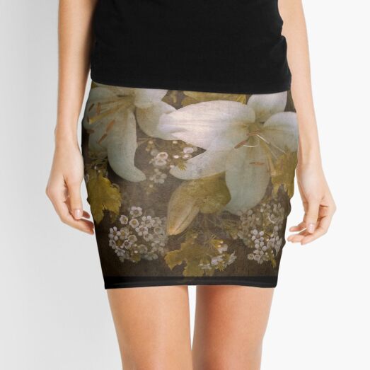 Golden Daylilies Mini Skirt