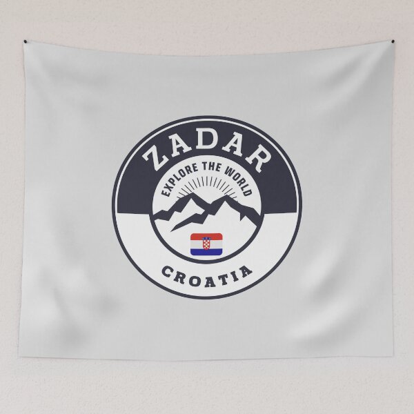Item preview, Zadar Croatia Black and White Crest designed and sold by World Designs.