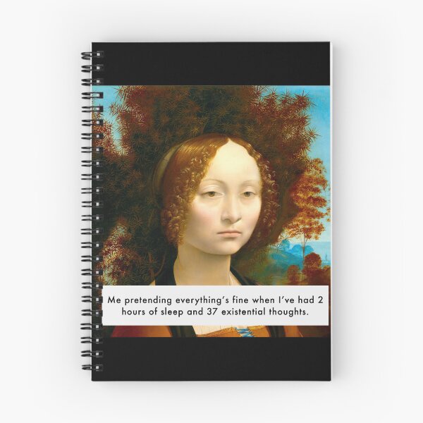 Item preview, Ginevra de Benci Sleep-Deprived Existential Crisis Meme designed and sold by alemarcolini.
