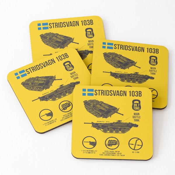 Item preview, Stridsvagn 103B Swedish MBT infographic designed and sold by FAawRay.