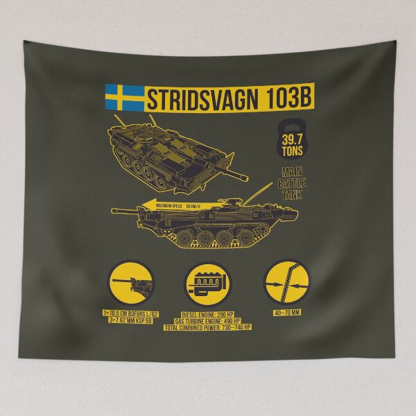 Item preview, Stridsvagn 103B Swedish MBT infographic designed and sold by FAawRay.