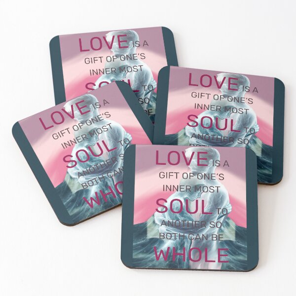 Item preview, Love Is a Gift of the Soul – Romantic Quote About Wholeness and Connection designed and sold by ArtsyExplorer.