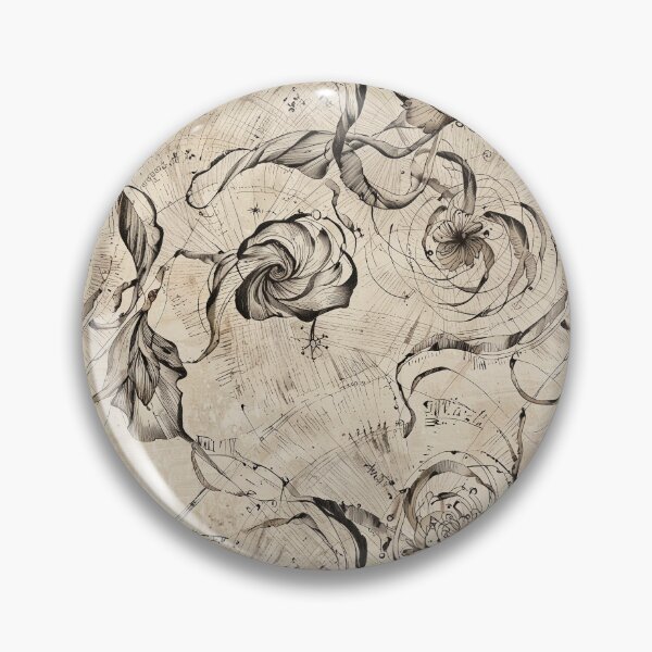 Item preview, Vintage Botanical Artwork With Floral Patterns and Spiral Vortex designed and sold by CoolPixels.
