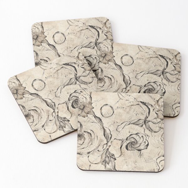 Item preview, Vintage Botanical Artwork With Floral Patterns and Spiral Vortex designed and sold by CoolPixels.