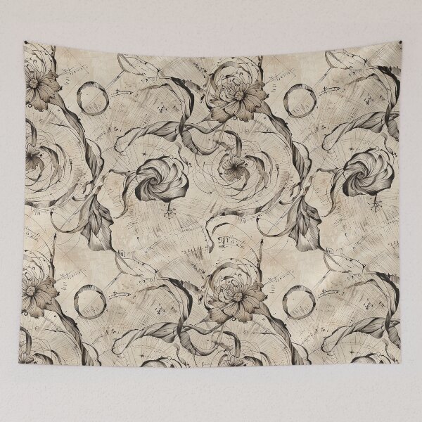 Item preview, Vintage Botanical Artwork With Floral Patterns and Spiral Vortex designed and sold by CoolPixels.