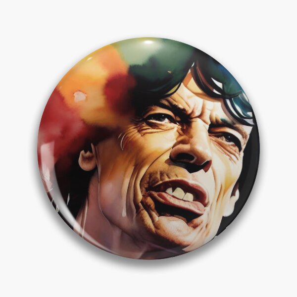 Artikelvorschau, Aquarellkunst, inspiriert von Mick Jagger entworfen und verkauft von 1001Tees.net.