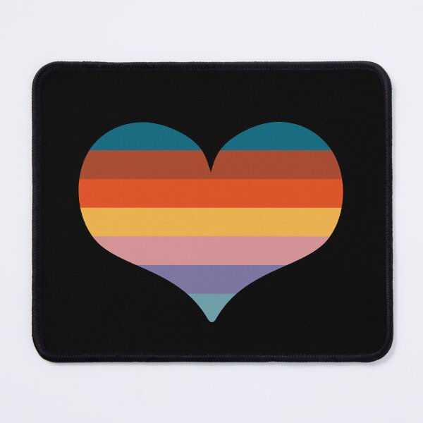 Item preview, Vintage retro 70s colorful rainbow heart designed and sold by PrettyDecor.