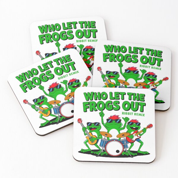 Item preview, Who Let The Frogs Out Ribbit Remix Band designed and sold by Amanda's Factory.