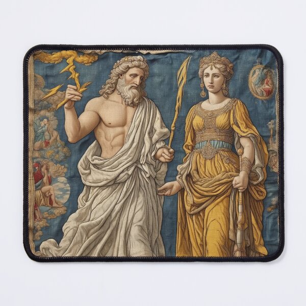 Item preview, Zeus and Hera tapestry artwork designed and sold by Vintage Designs +.