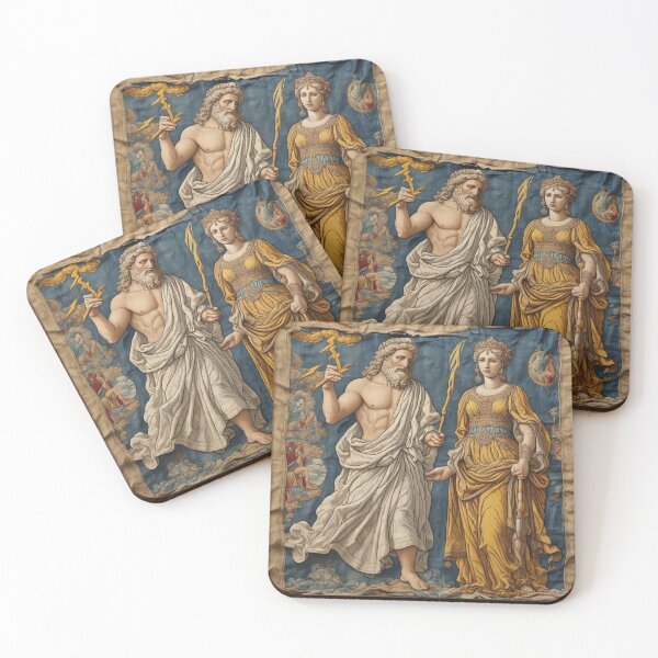 Item preview, Zeus and Hera tapestry artwork designed and sold by Vintage Designs +.