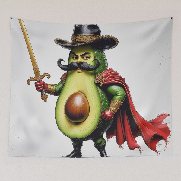 Item preview, Matador Avocado – Cute Spanish Bullfighter – Funny Food Character – Sketchy Cartoon with White Background designed and sold by Blueangelgal.
