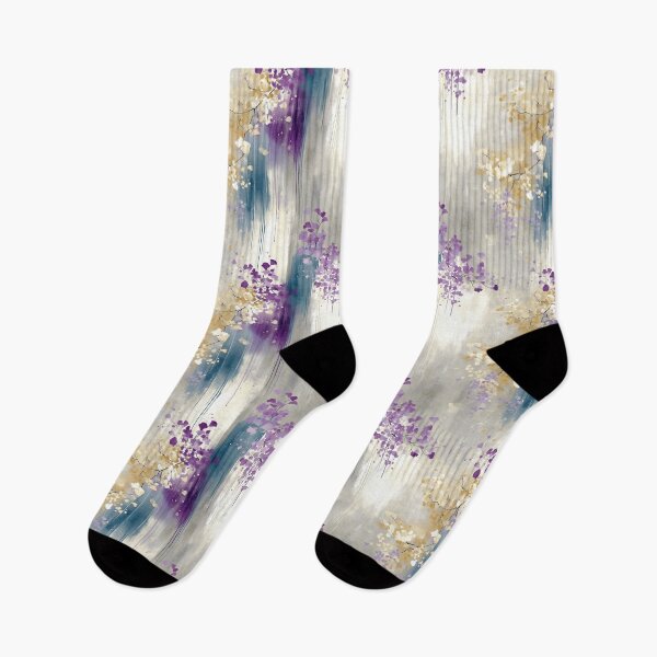 Item preview, Whispering Branches – Elegant Watercolor Foliage in Lilac and Gold designed and sold by Moisky Patterns.