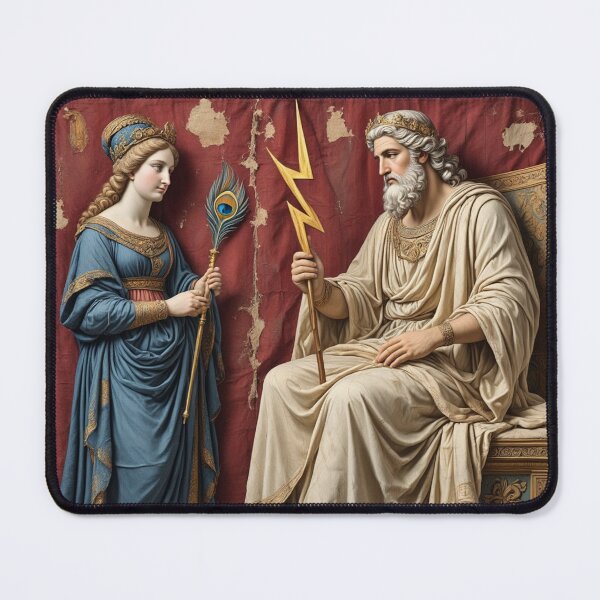 Item preview, Zeus and Hera tapestry artwork designed and sold by Vintage Designs +.