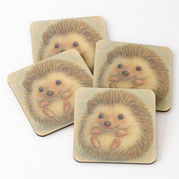 Item preview, Cute Fluffy Hedgehog in Colored Pencil Style designed and sold by QuirkWears.