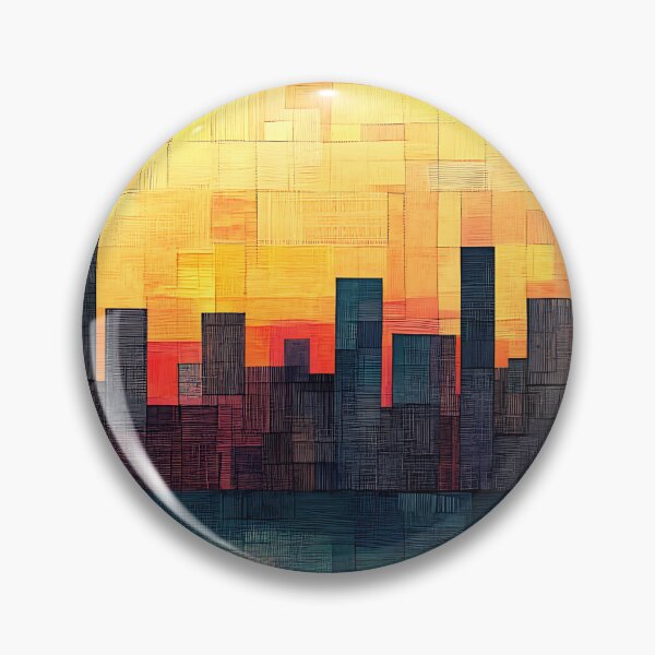 Item preview, Lofi Art: Pixelated Sunset Skyline designed and sold by bapupa.