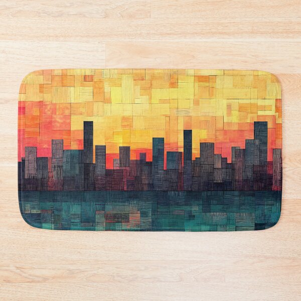 Item preview, Lofi Art: Pixelated Sunset Skyline designed and sold by bapupa.