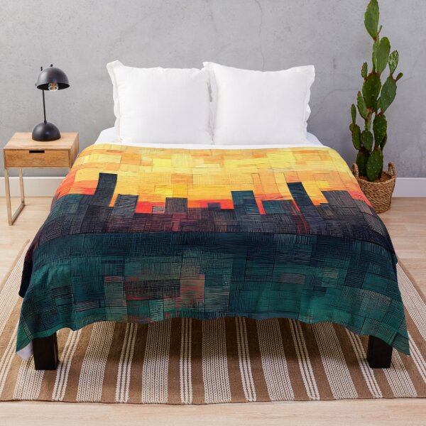 Item preview, Lofi Art: Pixelated Sunset Skyline designed and sold by bapupa.