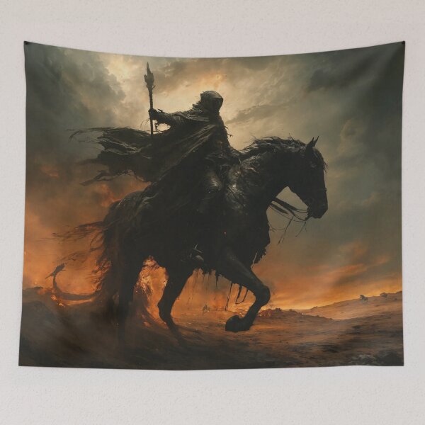 Item preview, horseman of the apocalypse, horse, man, end of the world, harbinger designed and sold by DonnaBlankaArt.