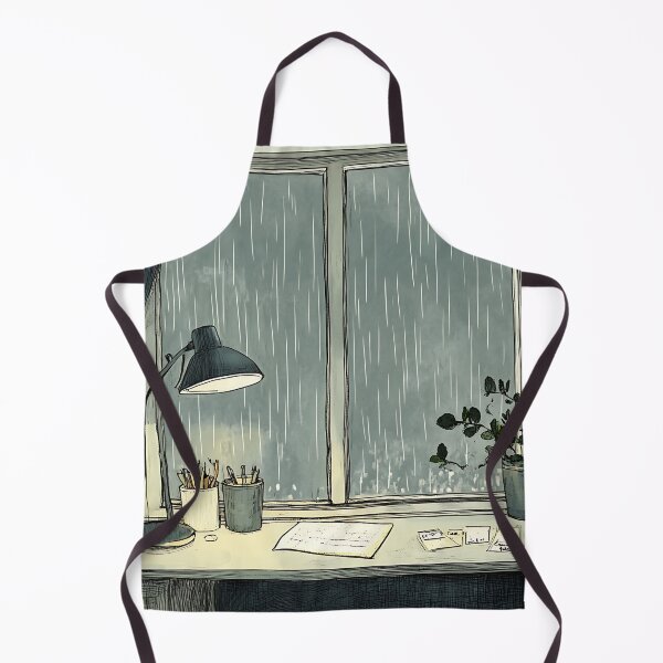 Item preview, Lofi Art: Rainy Cozy Desk View designed and sold by bapupa.
