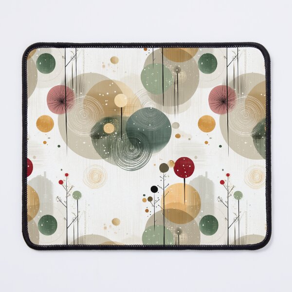 Item preview, Echo Forest – Abstract Rings and Stylized Trees in Earthy Tones designed and sold by Moisky Patterns.