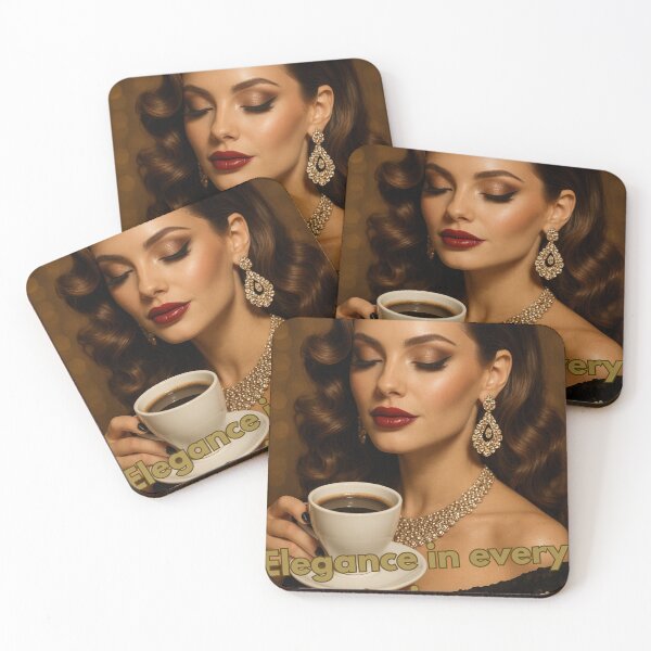 Item preview, Elegance in Every Sip – Glamour Coffee Art designed and sold by Emilia-Design.
