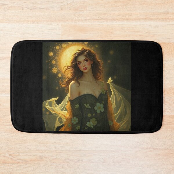 Item preview, Art Nouveau painting beautiful girl in flowing dress designed and sold by Vintage Designs +.