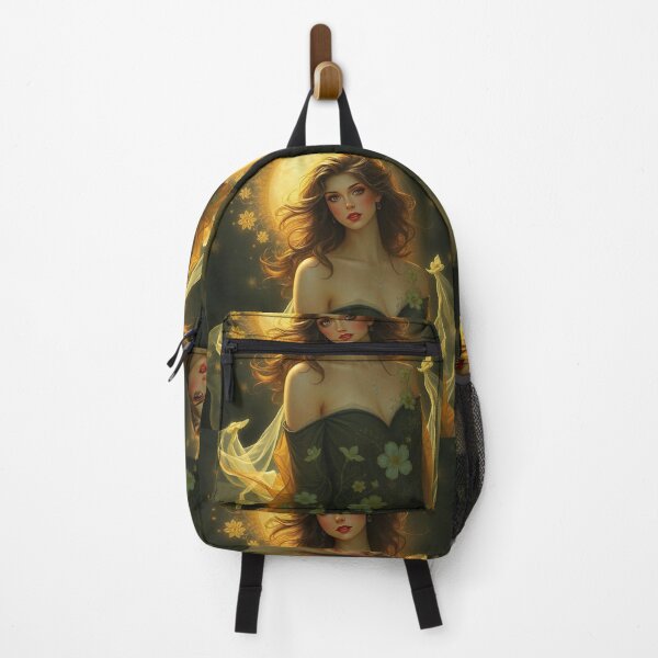 Item preview, Art Nouveau painting beautiful girl in flowing dress designed and sold by Vintage Designs +.