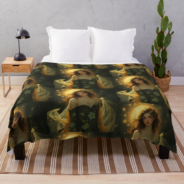 Item preview, Art Nouveau painting beautiful girl in flowing dress designed and sold by Vintage Designs +.