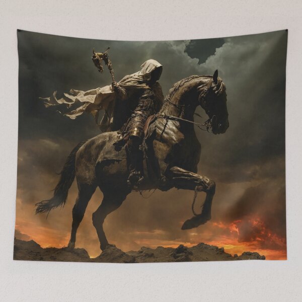 Item preview, horseman of the apocalypse, horse, man, end of the world, harbinger designed and sold by DonnaBlankaArt.