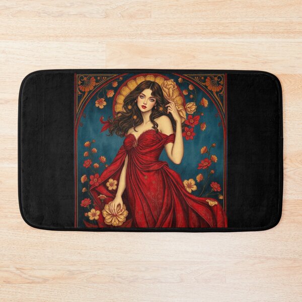 Item preview,  Art Nouveau painting beautiful girl in flowing dress designed and sold by Vintage Designs +.