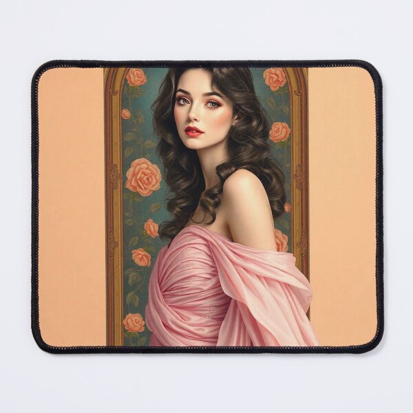Item preview, Art Nouveau painting beautiful girl in flowing dress designed and sold by Vintage Designs +.