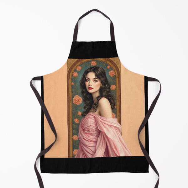Item preview, Art Nouveau painting beautiful girl in flowing dress designed and sold by Vintage Designs +.