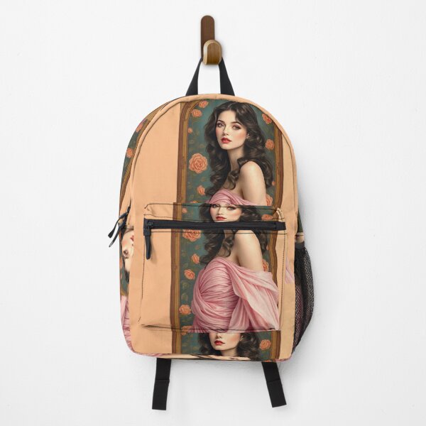 Item preview, Art Nouveau painting beautiful girl in flowing dress designed and sold by Vintage Designs +.