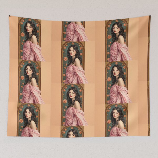 Item preview,  Art Nouveau painting beautiful girl in flowing dress designed and sold by Vintage Designs +.
