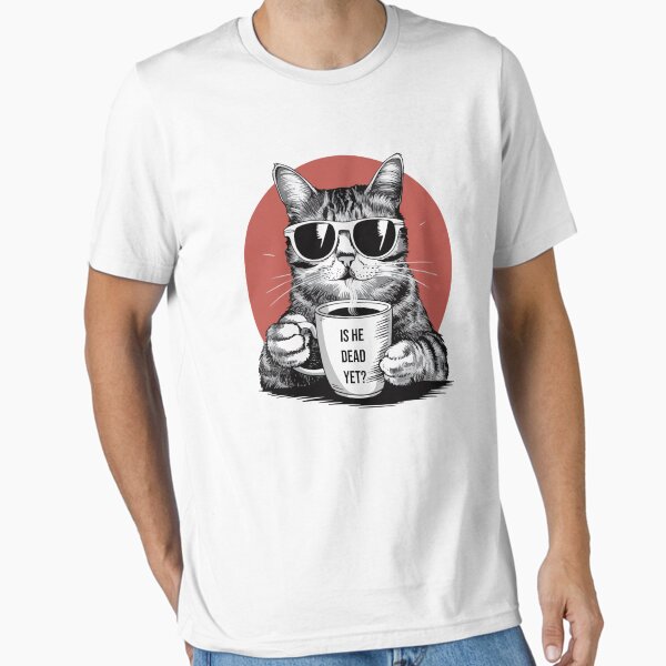 Vista previa del artículo con la obra «¿Ya está muerto? Gato Negro, Protesta contra Trump, Política, FDT sutil, Camiseta divertida de gato, Política, Resistir y persistir», diseñado y vendido por Annietong.