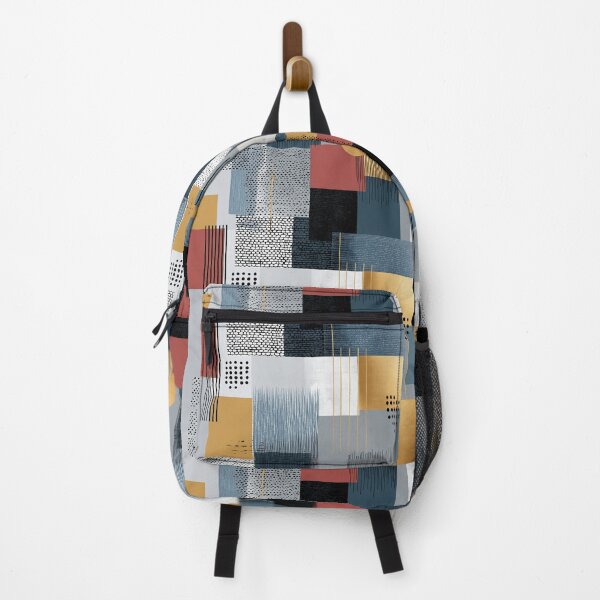 Item preview, Urban Mosaic – Modern Abstract Blocks with Gold Accents designed and sold by Moisky Patterns.