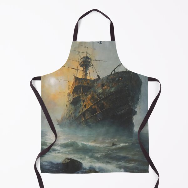 Item preview, ghost ship, flying Dutchman, pirate ship designed and sold by DonnaBlankaArt.